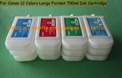 China 700ml Empty Dye ink Canon Printer Ink Cartridges , Canon IPF8000 Ink Cartridge for sale