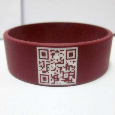 China Custom QR Code Silicone Energy Bracelet Soft Eco-friendly Multicolor for sale