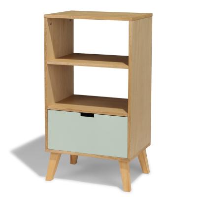 China Foldable IN STOCK Modern Simple Wood Storage 1 Drawers 2 Drawers Cabinet Bookcase Shelves Chest for sale