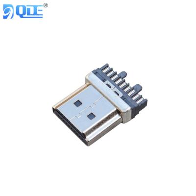 China 3c products manufacturer direct sale HDMI series electronic components connector solder wire male head type wiring clamp for sale