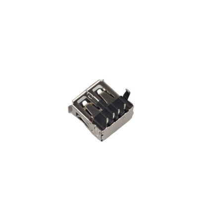 China Qingda Products 3c High Quality Electronic USB A/F 2.0 Female Socket Connector Right Angle Dip Connector for sale