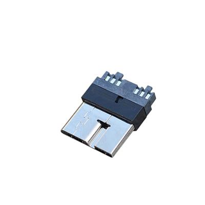 China Micro USB B/M 3.0 Connect Left Type B Jack Main Body Auto Solder Male Connector MCB-23MJ-BLITN-17 for sale