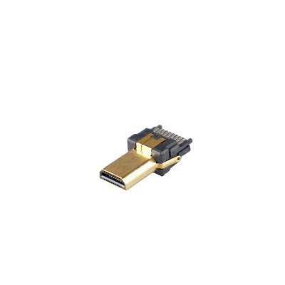 China Qingda Manufacturer Direct Sale MIRCO USB Connector Head Solder Wire Male Type Micro Plug Nickel Plating 5p Male Gold Plating for sale