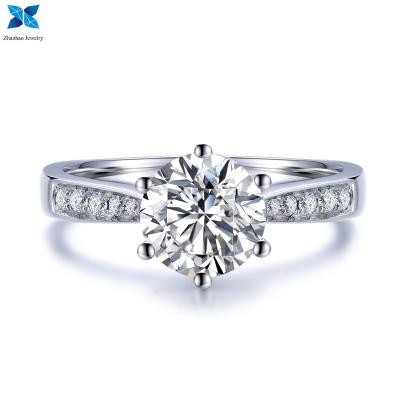 China 18k Gold Moissanite Ring Engagement Moissanite Diamond 9.25 Hardness In Mohs VVS Clarity DEF Color for sale