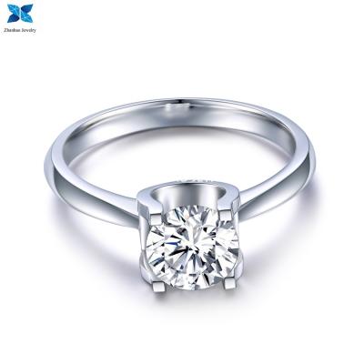 China 18K Gold Moissanite Ring Engagement With Loose Moissanite Eternity 1 Carat for sale