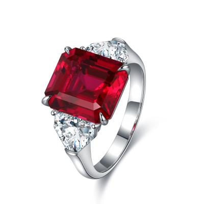 China CLASSIC Gold Plated 9K Minimalist Ring Jewelry Fashion Lab Grown Red Ruby Ring for sale