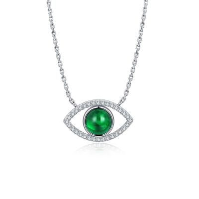 China TRENDY Statement Necklace with Chains for Jewelry Making 925 Sterling Silver Big Eyes Silver Necklace for sale