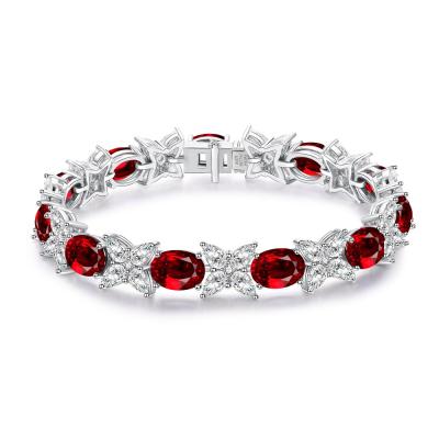 China Best Valentine Gift 9K Gold CLASSIC Gemstone Jewelry Beaded Bracelets with Lab Grown 17.7ct Ruby for sale