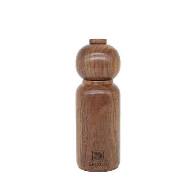 China 2pcs Viable Inch Black Walnut Wooden Salt Pepper Grinder Mill Refillable With Adjustable Coarseness For Farmhouse Kitchen for sale