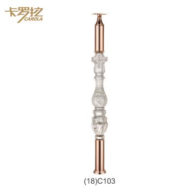 China Traditional luxury stainless steel and crystal baluster for staircase for sale