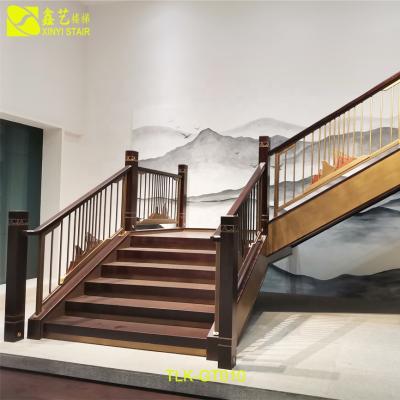 China Modern Design Modern Style Luxury Straight Indoor Steel Staircase for sale