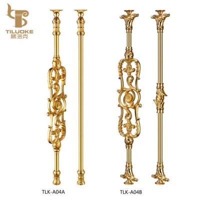 China Design Innovation Hot Sales Gold Plated Baluster Brass Stair Railings for sale