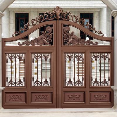 China Swing Cast Aluminum Decorative Door Good Quality For Outdoor Place for sale