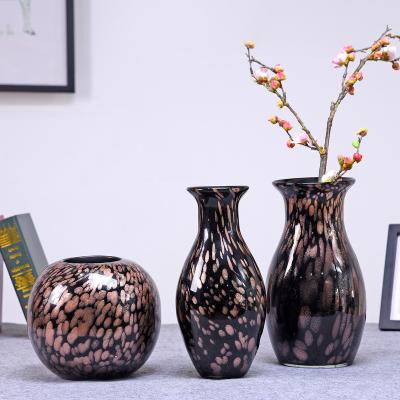 China Art Deco European INS stained glass vase flower arrangement creative home office flower arrangement vase living room decoration vase for sale