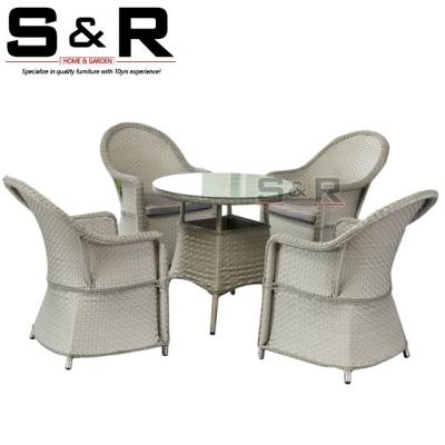 China Eco-friendly\UV Resistant\Water Proof\Weather Resistant Aluminum Rattan Furniture Outdoor Garden Rattan Table Set for sale