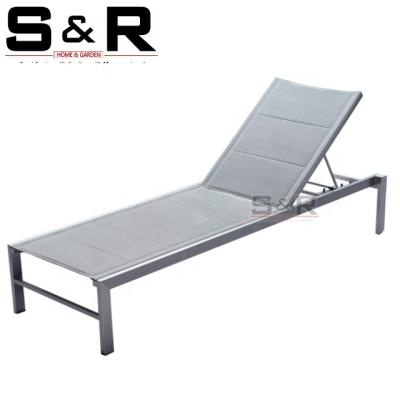 China Outdoor Eco-friendly\Resistant UV\Water proof\Weather resistant for garden/pool/beach aluminum sun lounger chair with aluminum frame SR-AM409 for sale