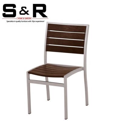 China Eco-friendly\UV Resistant\Water Proof\Weather Resistant Outdoor Garden Stacking Armless Chairs Set Outdoor Tables Chairs and Lounge Chair for sale