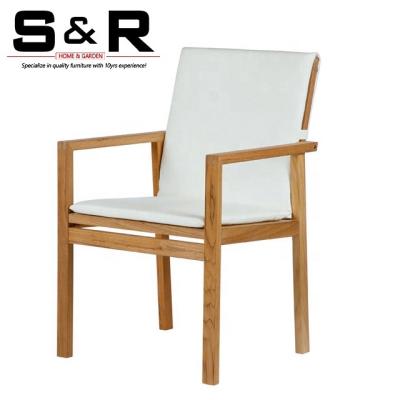 China Outdoor Eco-friendly\UV Resistant\Water Proof\Weather Resistant Teak Myanmar Patio Design Modern Popular Hotel Wood Chairs Patio Chairs Lounge for sale