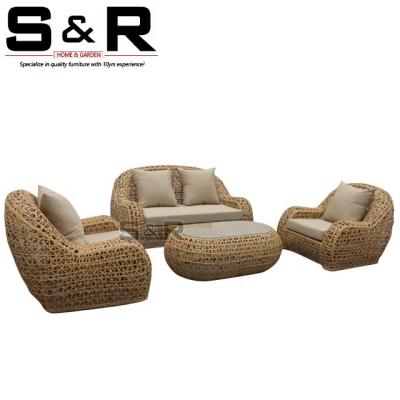 China Modern hot selling outdoor rattan leisure furniture round ways rattan furniture sets round shape sofa SR-CZ1142 for sale