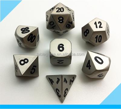 China Electroplating polyhedron set of high quality metal dnd dies in silver or gold color for sale