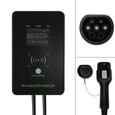 China Commercial AC Home EV Factory Sale CCS 32a Charging Adjustable Type - 2 evse ev wallbox piple 7kw11kw AC 22kw electric car charging equipment for sale