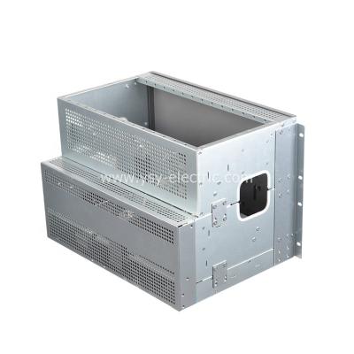 China Transportation Customized Machinery/Automotive/Metal Laser Cutting Enclosure Parts/OEM Sheet Metal Amplifier Rack Mount Aluminum Chassis for sale