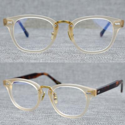 China For Retro Pattern Acetate Optical Eyewear Reading Glasses High Quality Handmade Square Pinyin ColorFrames Double Acetate Glasses for sale