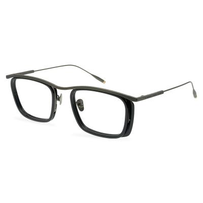 China For Reading Glasses Custom Logo Eyewear Square Men Glasses Metal Frames Optical Glasses for sale