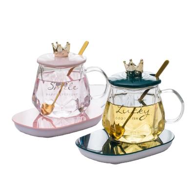 China Coffee Milk Warmer Beverage Warmer Luxury Glass Coffee Design New Cute Pink Green Mug Warmer Set 55 Degree Thermostat With Logo Tea Cup for sale