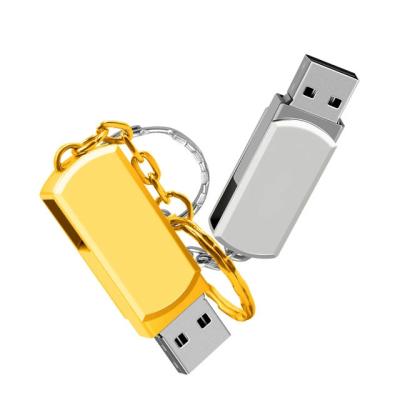 China Fast speed data saving silver flash drive 64GB 32GB 16 GB 8GB 4GB pendrive waterproof metal usb drive pen drive with usb 2.0 3.0 memory disk keychain u disk for sale