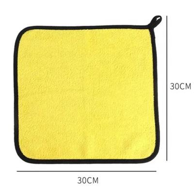 China Hot-selling thickened double-sided high-density details car care car wash towel car cleaning towel towel dust wipe for sale