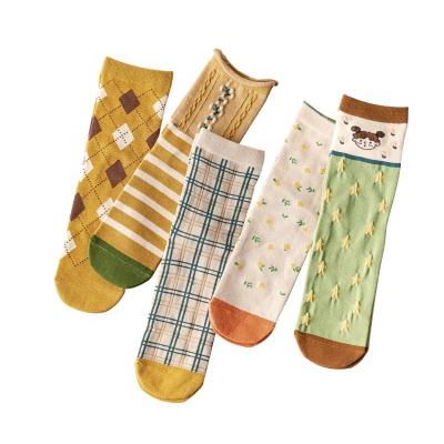 China Autumn And Winter Patterns Japanese Cartoon Cotton Antibacterial Breathable Socks for sale