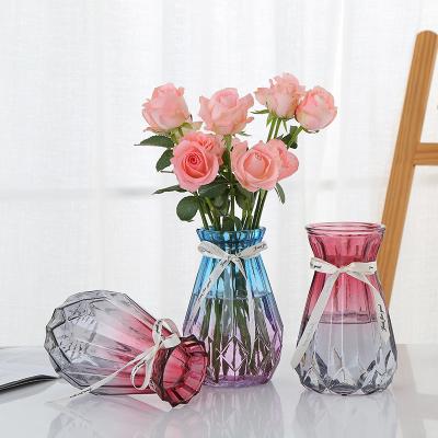 China Large glass vase import vase wedding centerpieces glass decoration to Europe for sale