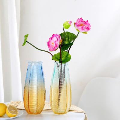 China Europe Striation Colored Modern Wall Hanging Vases Glass Vase Glass Vases Luxury White for sale