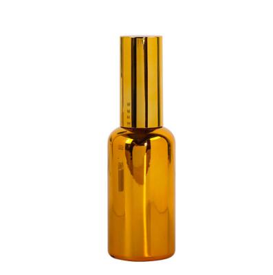 China Home Decoration Perfume Spray Bottle Massage Bottle Essential Oil Plating Colored Bottle for sale