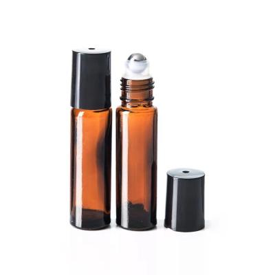 China New Cosmetic Cylindrical Glass Essential Oil Ball Bottle 3ml5ml10ml Glass Bottle With Lids for sale