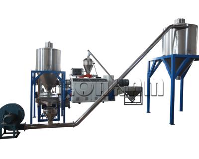 China PVC Pelletizing Plastic Compounding Production Line PVC Granulator Hot Cut Plastic Recycling Machine for sale