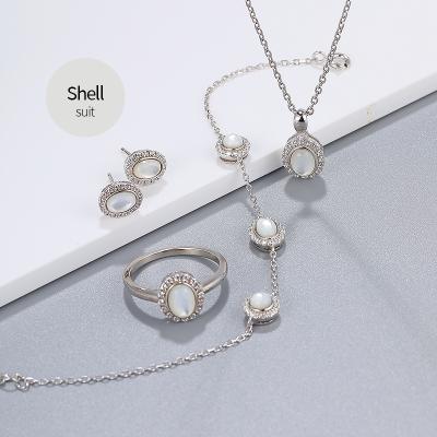 China FASHIONABLE Women's Infinity Sterling Silver Eight 8 Earring 925 Infinity Necklace Jewelry Sets Fine Wedding Jewelry Sets for sale