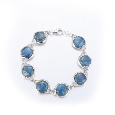 China FASHIONABLE Wholesale Beaded Kyanite Bangle Bracelets Women Gemstone Bracelets Ladies for sale