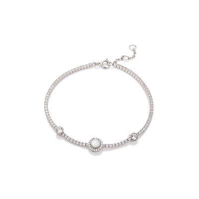 China FASHIONABLE Custom Thin Sweet Women Simple Minimalist S925 Snake Bead Chain Silver Bracelet for sale