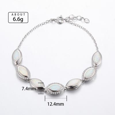 China FASHIONABLE high quality handmade silver opal bracelet for sale