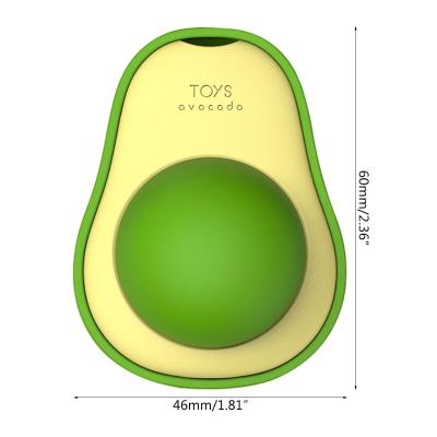 China Healthy Edible Licking Rotating Ball Cat Toys Wall Kitten Playing Toy Avocado Catnip Viable Catnip Balls Snacks Treats Toys for sale