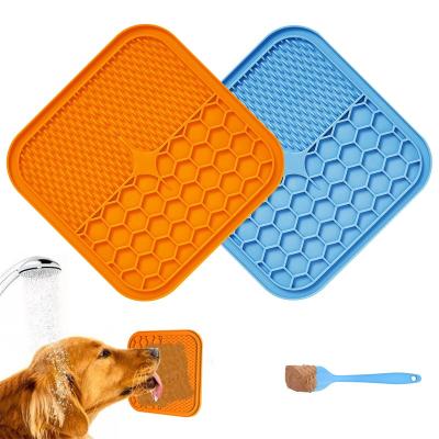 China Viable Funny Training Dog Distraction Pad Dog Bath Feeding Distraction Lick Pad Grooming Bathing Mat Dog Lick Pad For Pet for sale