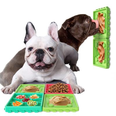 China Sustainable Dog Lick Mat Feed Food Suction Cup Dog Slow Feeders Treat Bath Dispensing Peanut Butter Lick Pad For Dog for sale