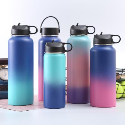 China Custom Logo 32oz 64oz Hot And Cold Drink Bottle PORTABLE Double Wall Vacuum Insulated Stainless Steel Water Bottle for sale