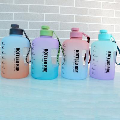 China PORTABLE Custom PORTABLE Amazon Group Success 2.2L Plastic Water Bottle Bpa Free Eco-Friendly Motivational Water Bottles With Time Marker for sale