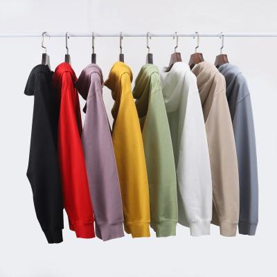 China High Quality Men's Vacuum-simple-Thick-Breathable Custom-Made Plain Hoodies 600g Cotton Heavy Thick Hoodie for sale