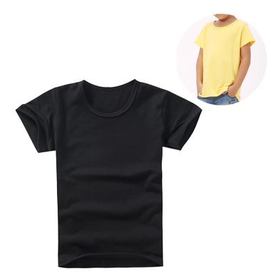 China Breathable Wholesale Promotional Gift Custom Logo Kids Boys Surface Black Branded T-Shirt For Unisex Kids for sale