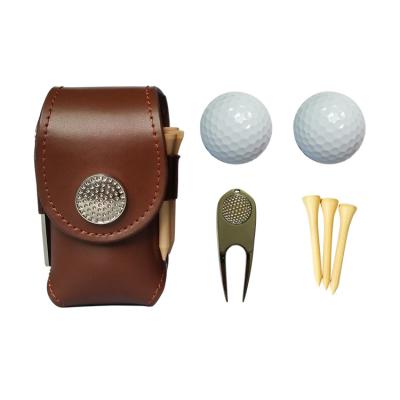 China Hot Selling Golf Gift Set Custom Portable Mini Agriculture PU Leather Bag Accessories New Design for sale