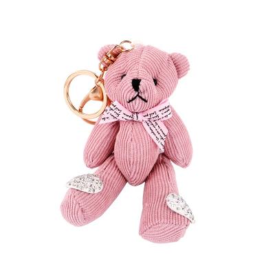 China 2021 Custom key chain custom made luxury sented bling cute plush mini plushee plush bear plush toy souvenir party gift small plush toy for sale